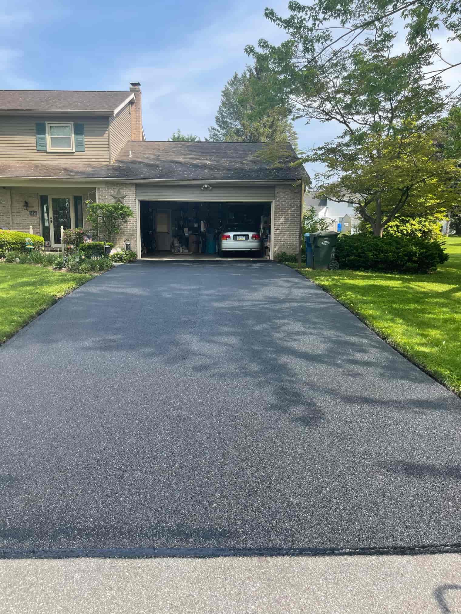 Completed residential driveway by Original Asphalt